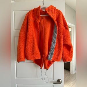 Orange UO fuzzy jacket